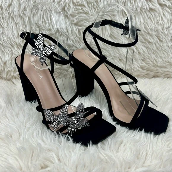 WOMEN'S BUTTERFLY ANKLE STRAP HEEL (AGATHA-8) - Picture 3 of 5